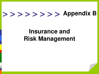 Insurance and  Risk Management