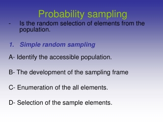 Probability sampling