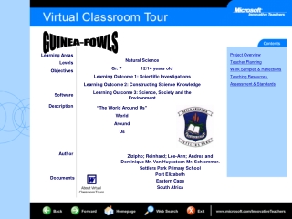 Learning Areas Levels Objectives Software Description Author