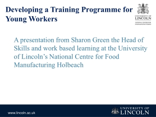 Developing a Training Programme for Young Workers