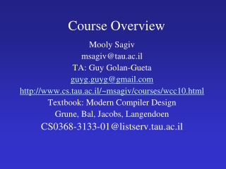 Course Overview