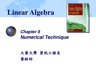 Chapter 8 Numerical Technique