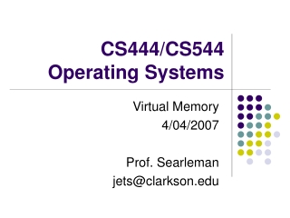 CS444/CS544 Operating Systems