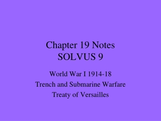 Chapter 19 Notes SOLVUS 9