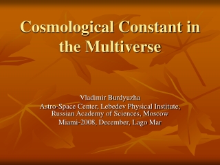 Cosmological Constant in the Multiverse
