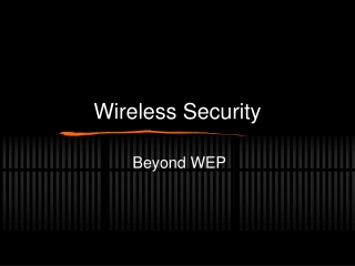 Wireless Security