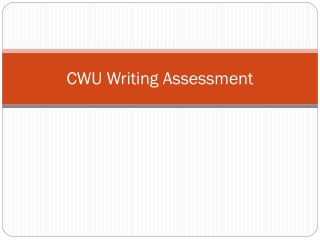 CWU Writing Assessment