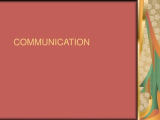 COMMUNICATION