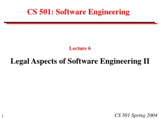 CS 501: Software Engineering