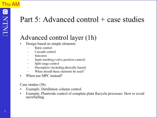 Part 5: Advanced control + case studies