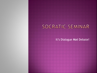 Socratic Seminar