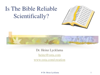 Is The Bible Reliable Scientifically?