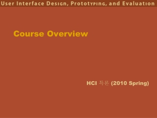 Course Overview