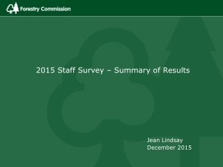 2015 Staff Survey – Summary of Results