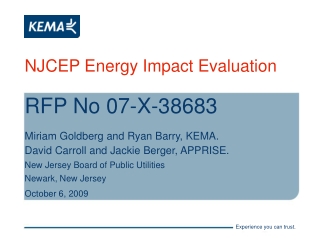 NJCEP Energy Impact Evaluation