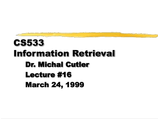 CS533  Information Retrieval