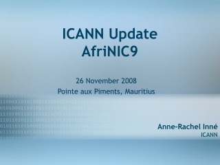 ICANN Update AfriNIC9