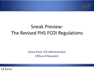Sneak Preview: The Revised PHS FCOI Regulations