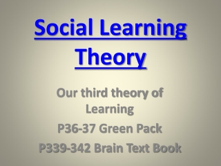 Social Learning Theory