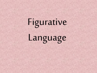 Figurative  Language