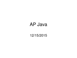 AP Java