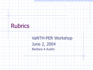 Rubrics