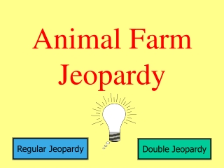 Animal Farm Jeopardy
