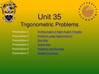 Unit 35 Trigonometric Problems