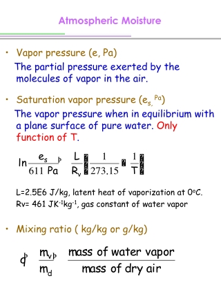 Atmospheric Moisture