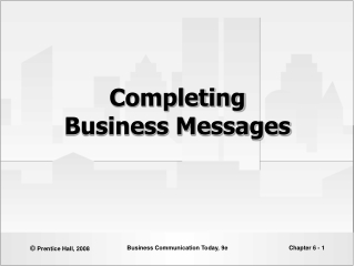 Completing  Business Messages