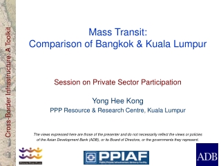 Mass Transit:  Comparison of Bangkok &amp; Kuala Lumpur