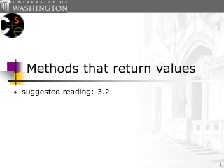 Methods that return values