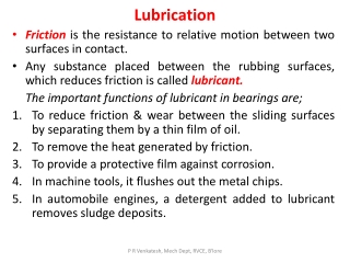 Lubrication