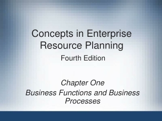 Concepts in Enterprise Resource Planning Fourth Edition