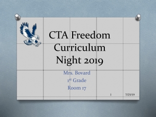 CTA Freedom Curriculum  Night 2019