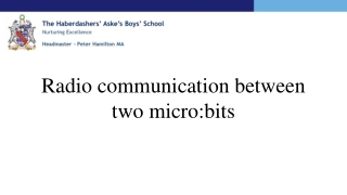 Radio communication between two micro:bits