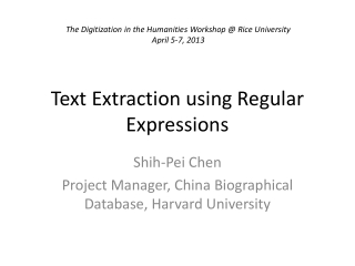 Text Extraction using Regular Expressions