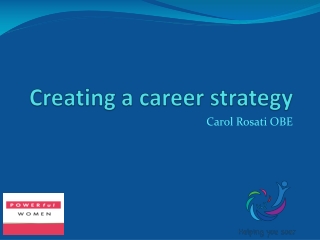 Creating a career strategy