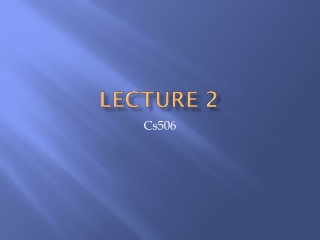 Lecture 2