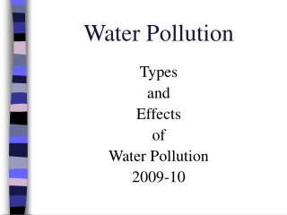 Water Pollution