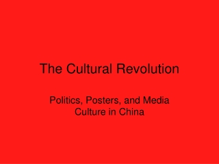 The Cultural Revolution