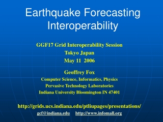 Earthquake Forecasting Interoperability