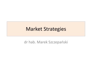 Market  Strategies