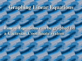 Graphing Linear Equations