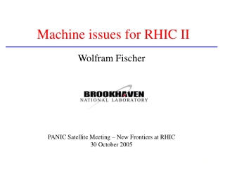 Machine issues for RHIC II