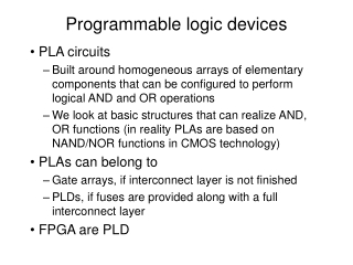 Programmable logic devices