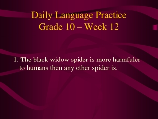 Daily Language Practice Grade 10 – Week 12