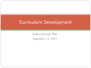 Curriculum Development