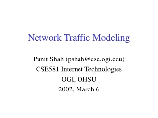 Network Traffic Modeling