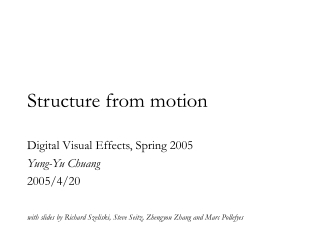 Structure from motion